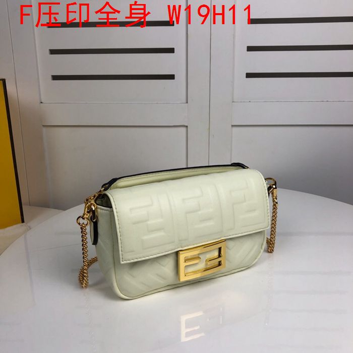 Fendi Bags full embossed F Logo Beige